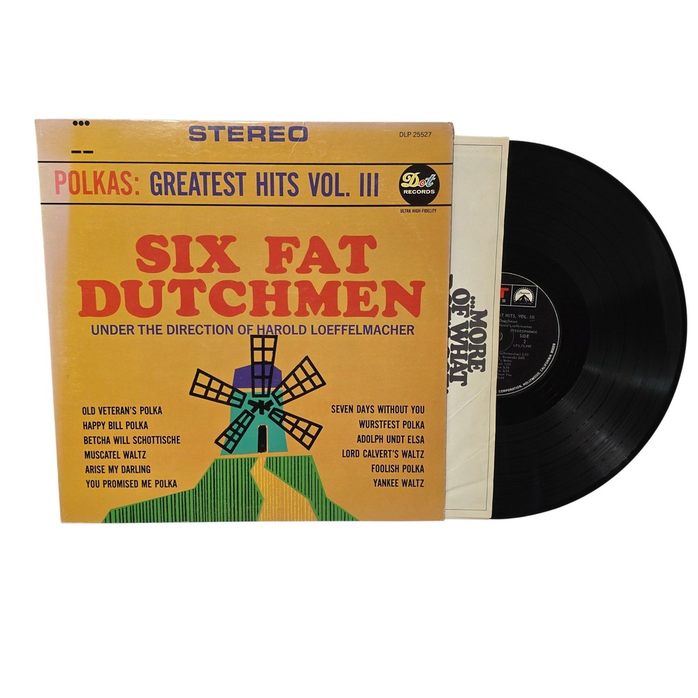 Six Fat Dutchmen Polkas Greatest Hits Vol III Vinyl LP Dot Records DLP *25527